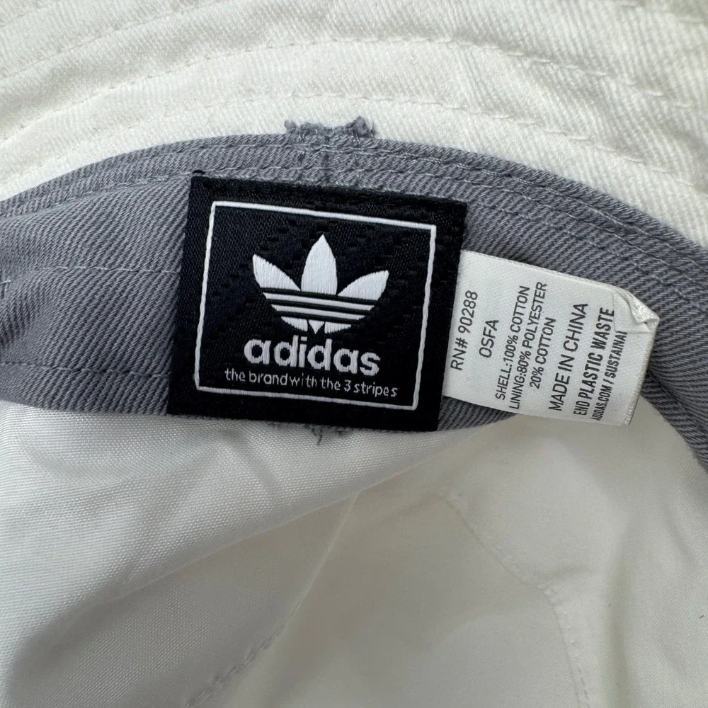 Adidas Originals Trefoil Bucket Hat White Cotton One Size OSFA RN 90288
